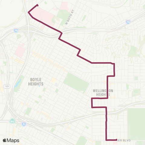 LADOT DASH DASH Boyle Heights map