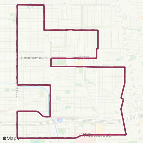 LADOT DASH DASH WattsLoop map