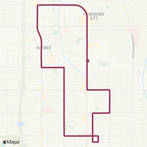 LADOT DASH DASH Panorama City / Van NuysLoop map