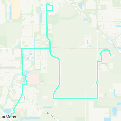 CityBus Park East Boulevard map