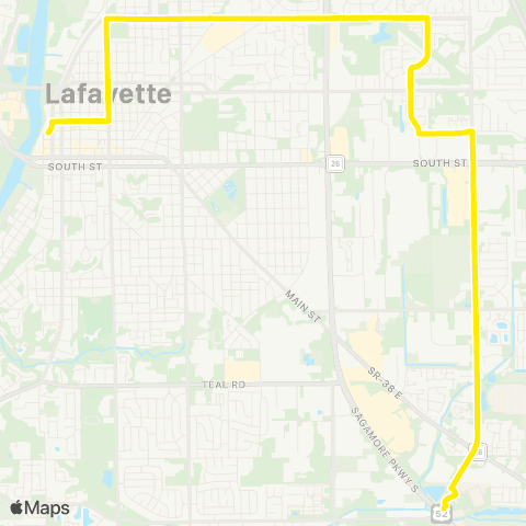 CityBus Creasy Lane map