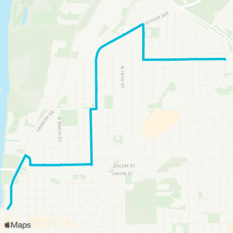 CityBus Schuyler Avenue map