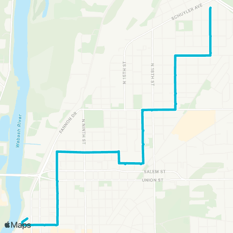CityBus Schuyler Avenue map