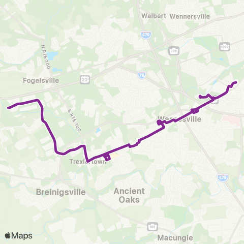 LANta Hamilton Blvd Local map