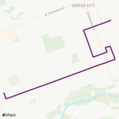 LANta Allen HS - Gordon St. map