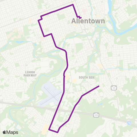 LANta Allen HS - Emaus Ave map