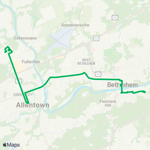 LANta Green Line map