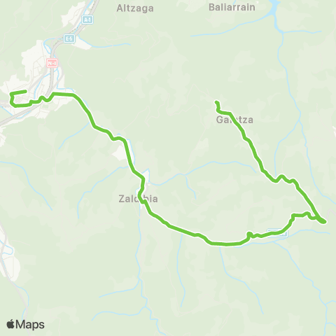 Lurraldebus Gaintza↔Zaldibia↔Ordizia map