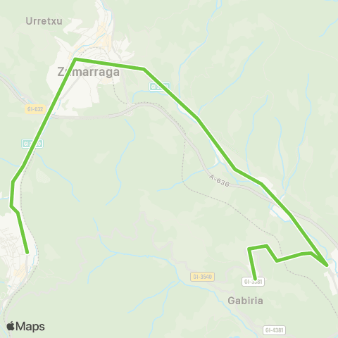 Lurraldebus Especial map