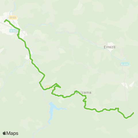 Lurraldebus Beizama↔Azpeitia map
