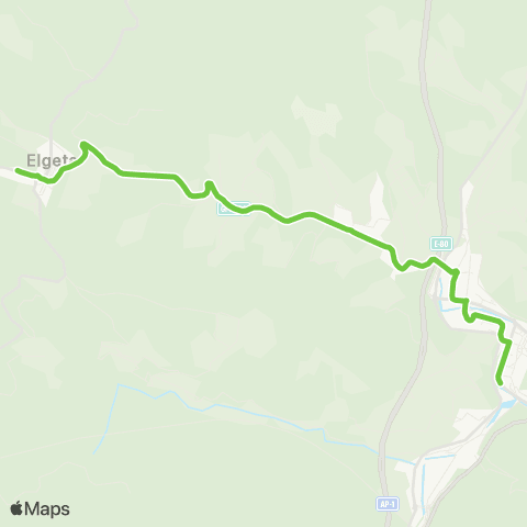 Lurraldebus Bergara↔Elgeta map