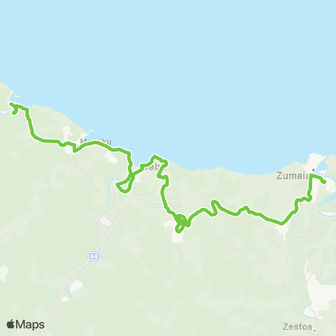 Lurraldebus Ondarroa↔Mutriku↔Deba↔Zumaia map