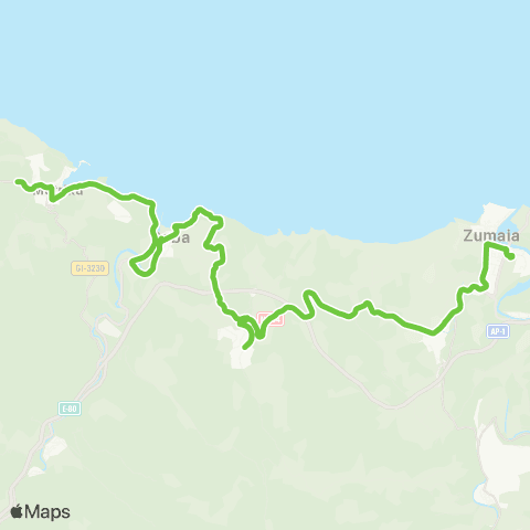 Lurraldebus Ondarroa↔Mutriku↔Deba↔Mendaro↔Zumaia map