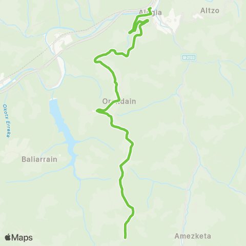 Lurraldebus Orendain↔Alegia map