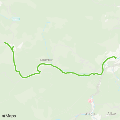 Lurraldebus Tolosa↔Albiztur↔Bidania-Goiatz map