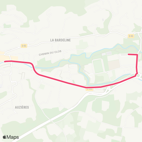 Les Lignes de l'Agglo La Place - Collège Ubelka d'Auriol map