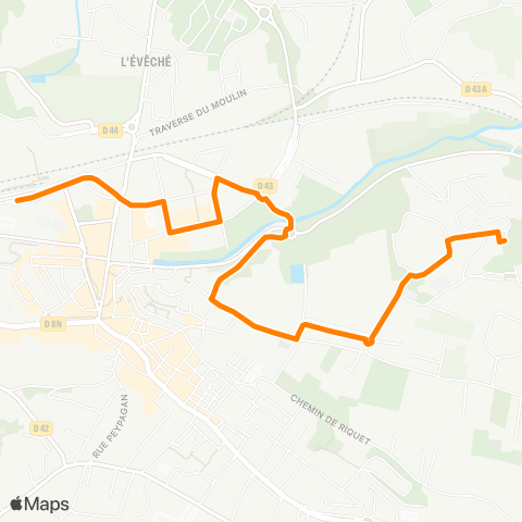Les Lignes de l'Agglo Les Passons - Faïenciers - Gare d'Aubagne map