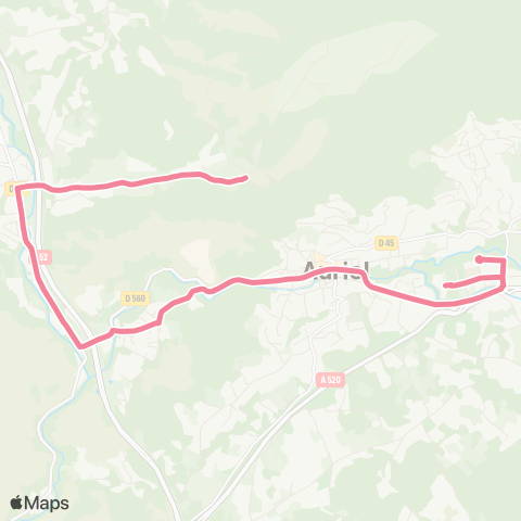 Les Lignes de l'Agglo St Barthélémy - Collège Ubelka d'Auriol map