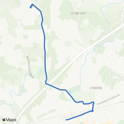 Les Lignes de l'Agglo La Louve - Gare Aubagne map