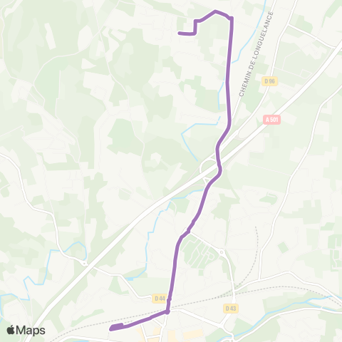 Les Lignes de l'Agglo Lotissement les Solans - Gare d'Aubagne map