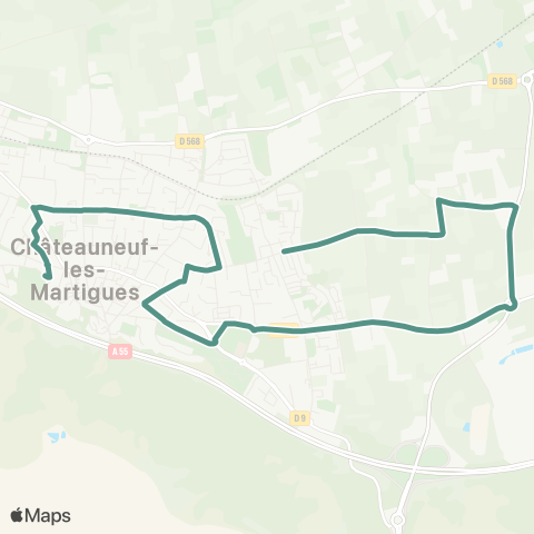 Les Bus de la Côte Bleue Ecoles J. Jaurès / Salengro / M.Curie map