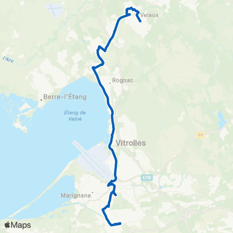 Les Bus de l'Étang - Lignes scolaires Velaux - Ste Marie - St Louis map