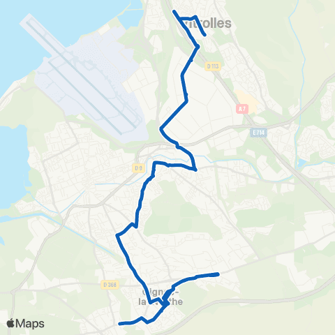 Les Bus de l'Étang - Lignes scolaires Pré Fleuri - Pierre Plantée map