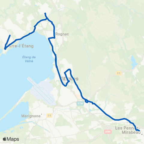 Les Bus de l'Étang - Lignes scolaires Marielie - Ste Elisabeth map