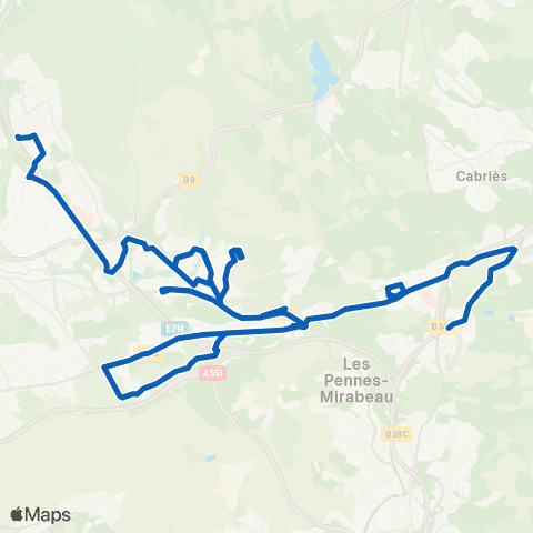 Les Bus de l'Étang - Lignes scolaires 6746 map
