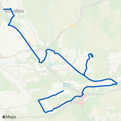 Les Bus de l'Étang - Lignes scolaires Le Brusq - Pierre Plantée map