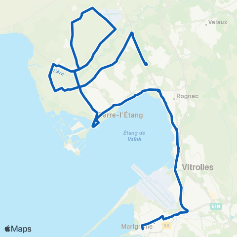 Les Bus de l'Étang - Lignes scolaires Chemin Notre Dame - M. Genevoix map