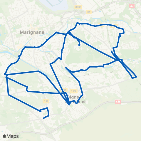 Les Bus de l'Étang - Lignes scolaires TAD 3 map