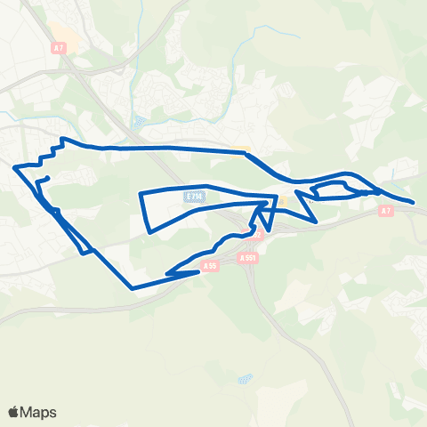 Les Bus de l'Étang - Lignes scolaires TAD 5 map