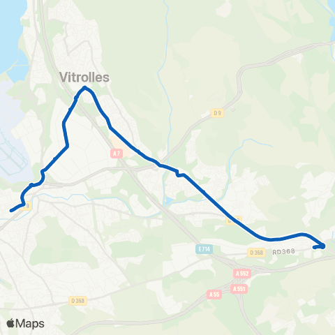 Les Bus de l'Étang - Lignes scolaires TAD 6 map