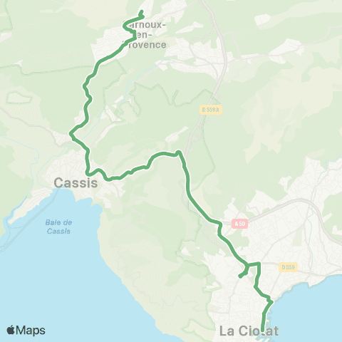 Les Bus de la Marcouline La Ciotat Carnoux Saint-Augustin map