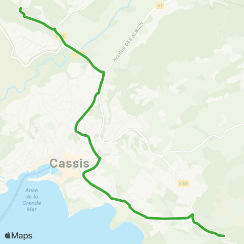 Les Bus de la Marcouline Navette estivale Les Crêtes map