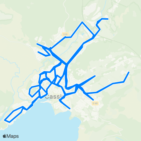 Les Bus de la Marcouline Transport à la Demande (TAD) : CASSIS - CARNOUX-EN-PROVENCE - ROQUEFORT LA BEDOULE map