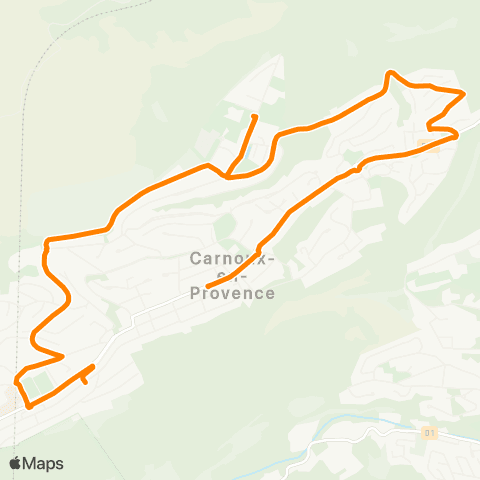 Les Bus de la Marcouline CARNOUX EN PROVENCE Ecole Frédéric Mistral - CARNOUX EN PROVENCE Mont Fleuri / Plein Soleil / Camp de Carpiagne map