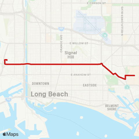 Long Beach Transit PCH / CSULB map