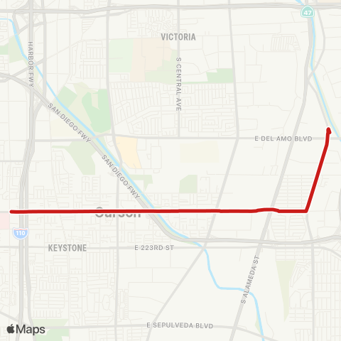 Long Beach Transit Carson St map