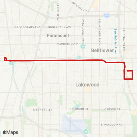 Long Beach Transit Artesia Blvd map