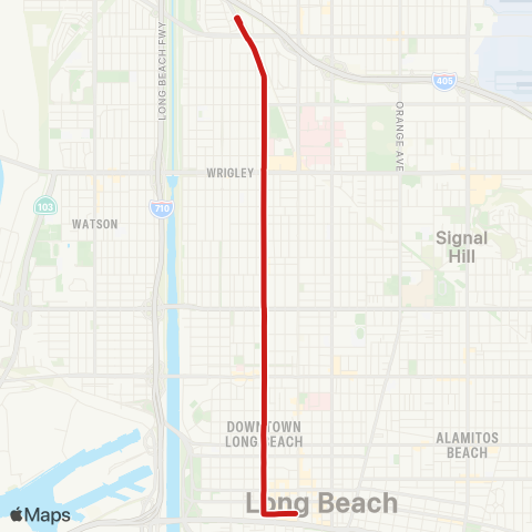 Long Beach Transit Pacific Ave map