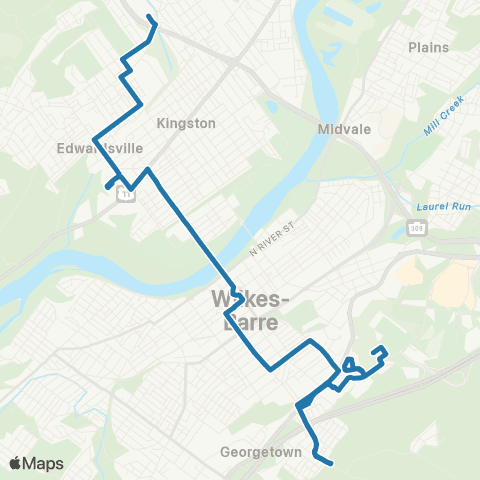 LCTA Luzerne Shp Center-Walmart map