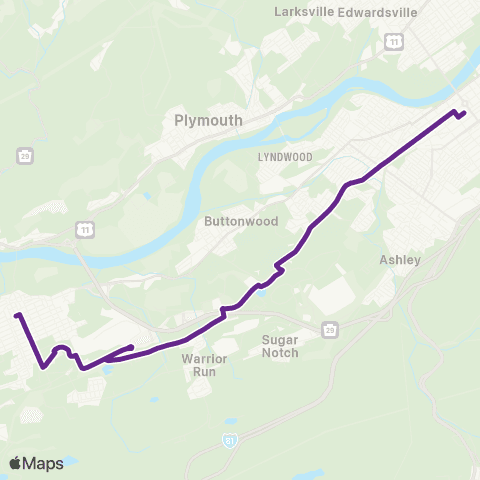 LCTA Lccc,Nanticoke,Middle Road map