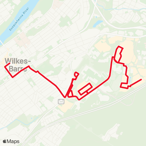 LCTA Shoppers Delight & Wyoming Valley Mall map