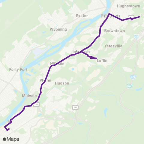 LCTA Hilldale,Pittston map