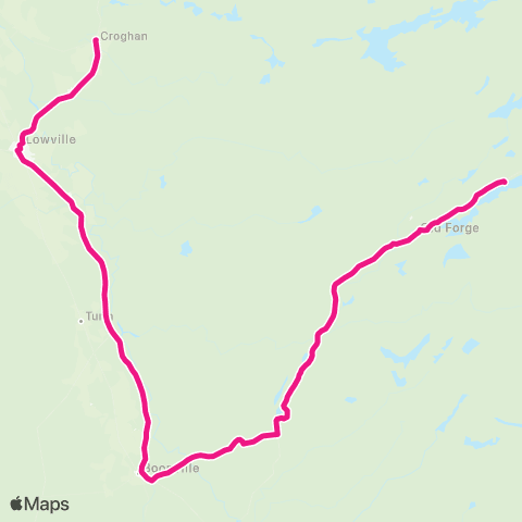 Lewis County Transit Old Forge Route map