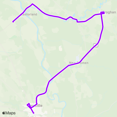 Lewis County Transit Lowville - Castorland (Maroon) map