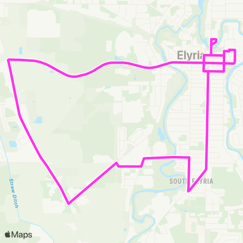 Lorain County Transit Elyria Loop map
