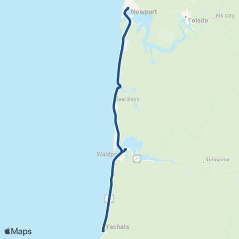 Lincoln County Transit South County map